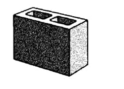 Grey Block 300mm Series Hollow - Quarter - Grey