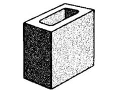 Grey Block 200mm Series Hollow - Quarter - Grey