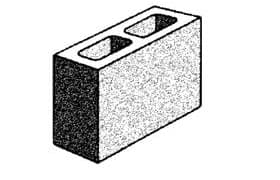 Grey Block 100mm Series Hollow - Three Quarter - Grey