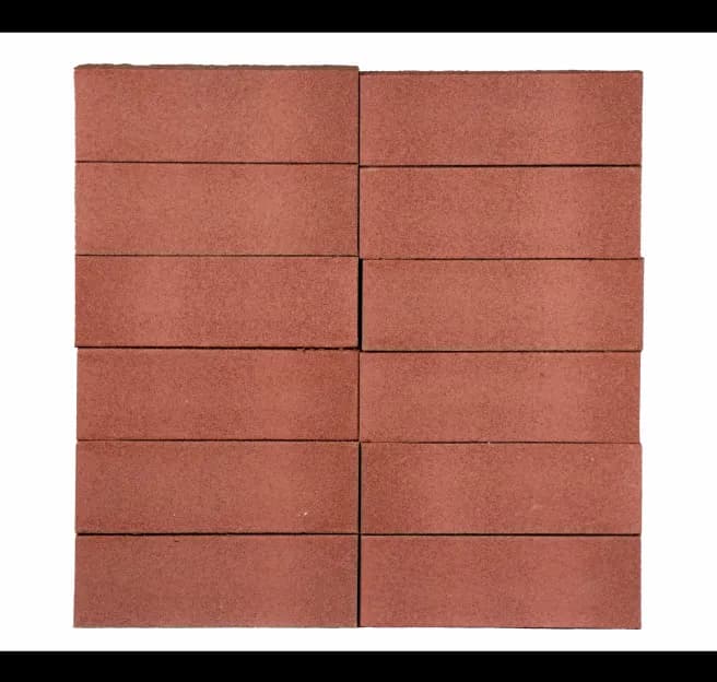 Red Sandstock Brick - Stepped Stretcher Plinth