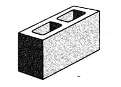 Grey Block 150mm Series Hollow - Corner - Grey