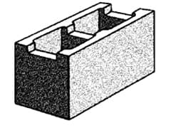 Grey Block 200mm Series Channel / Knock-out - Grey