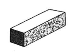 Grey Block Split Face Series Solid - Half High - Grey