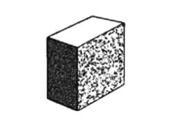 Grey Block Split Face Series Solid - Half - Grey