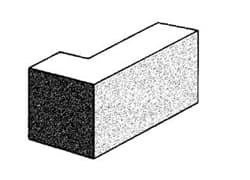 Grey Block 100mm Series Solid - Corner Return - Grey