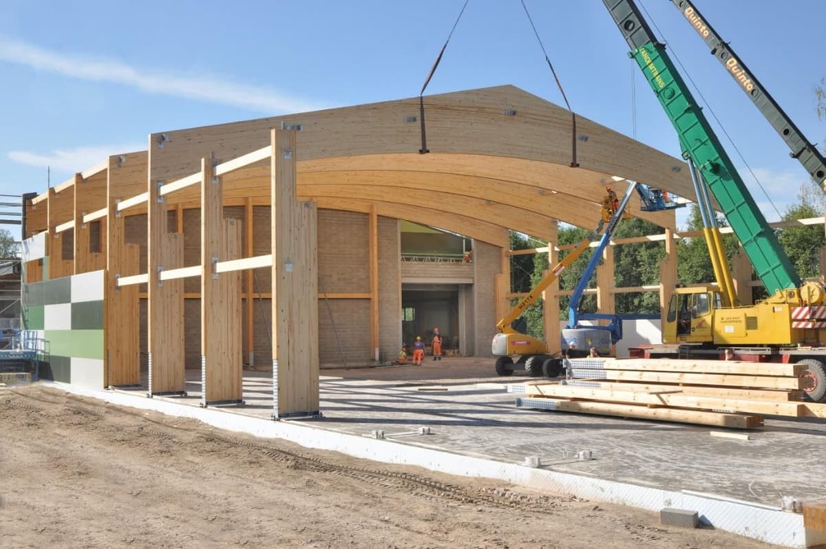 Treated Glued laminated timber (GLT) beams from Spruce and Pine