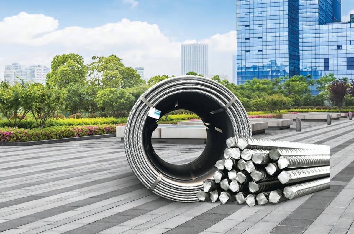 Reinforcing steel in bars and coils