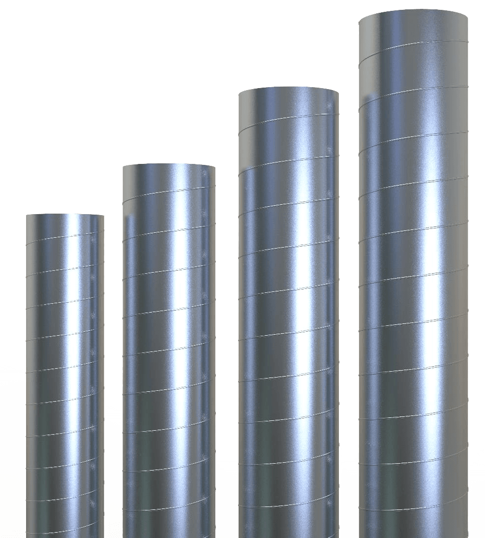 Ducting, Folded circular ventilation ducts