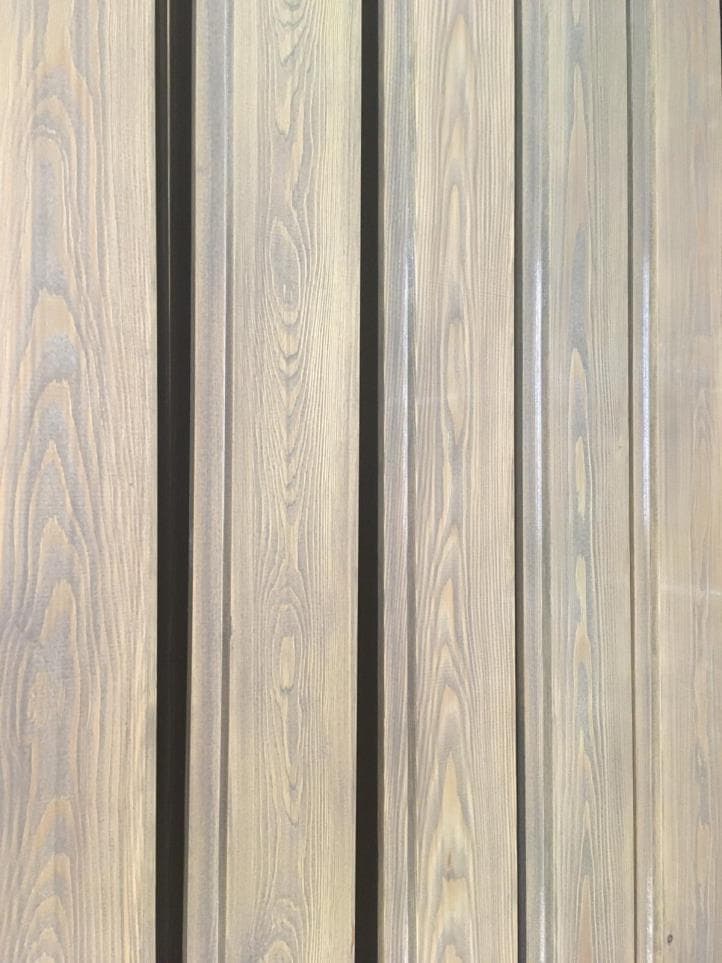 Planed and painted softwood product