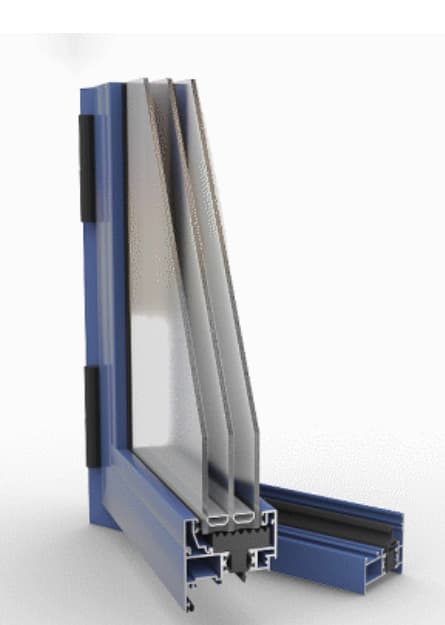 Door panel, Glass - aluminium frame , ITESAL 128 ELV aluminim door coated